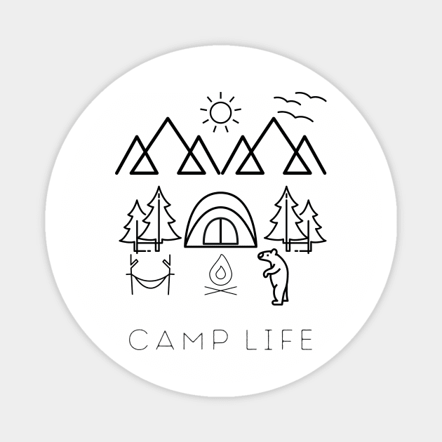 Camp Life - Dark Magnet by TeeTrafik